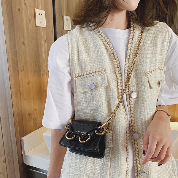 

evening bags mini small for women creativity square shoulder bag pu leather female handbag crocodile pattern wild packet