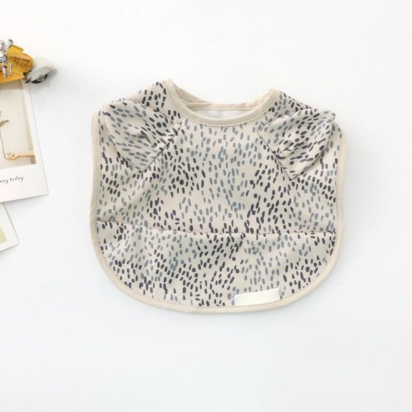 

bibs & burp cloths infants pu leather waterproof feeding cloth baby drool bib with pocket bag washable children drawing apron dropship