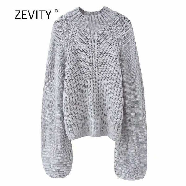 

women vintage turtleneck lantern sleeve casual knitting sweater ladies long sleeve loose jumpers chic pullovers s329 210603, White;black