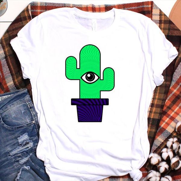 

men cactus eye cute plants mens t shirt fashion print ladies graphic clothes tee female clothing, White;black