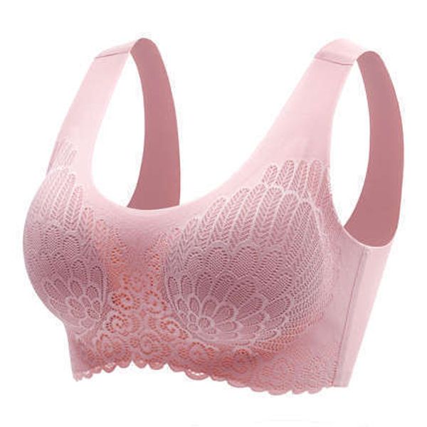 Mulheres Lace Seamless Silk Silk Bra Latex Removível Suatina Casual Push Up Tanque Moda Moda Lingerie Bralette Lady Back Beautify