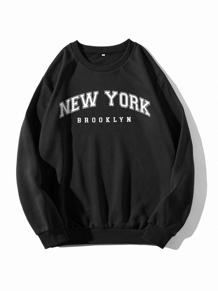 

letter graphic thermal lined sweatshirt w4cv#, White;black