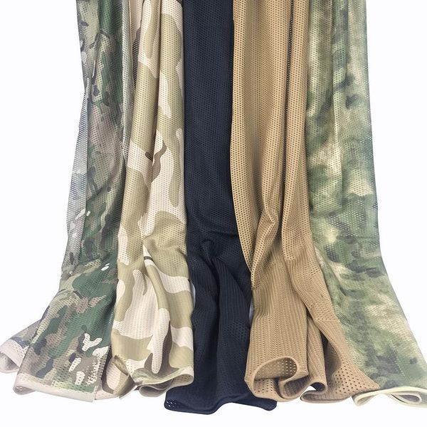 

cycling caps & masks military tactical scarf camouflage neck sniper face shield cover army multicam outdoor camping hunting headshaw, Black
