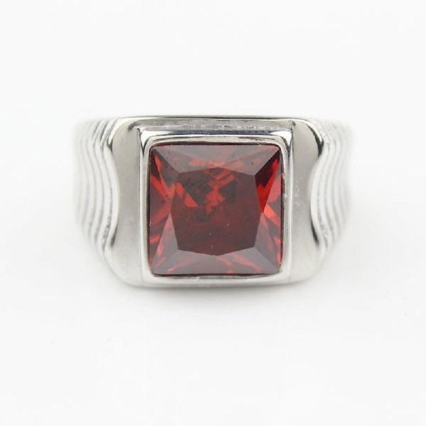 

cluster rings titanium steel jewelry ring american soldier redstone casting, Golden;silver