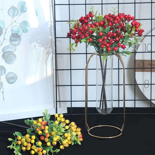 

decorative flowers & wreaths artificial berry holly branch for diy festival ornaments christmas tree decorations flower arrangements decor