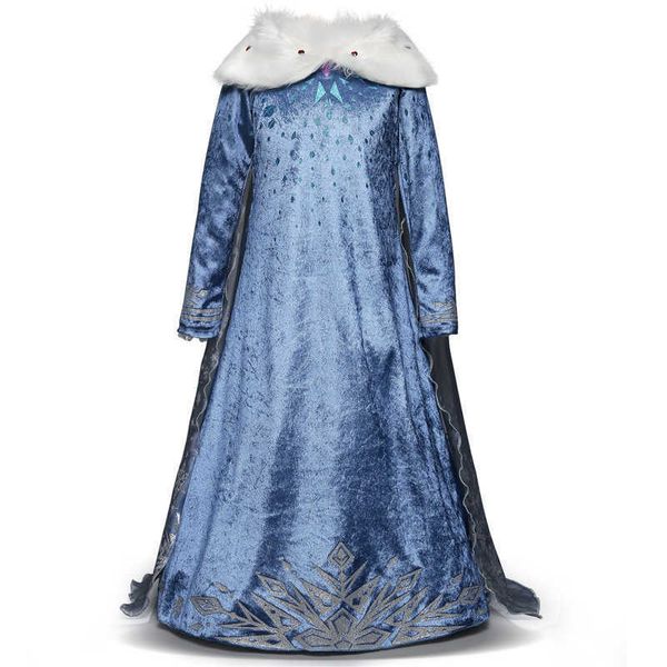 Set di abbigliamento nuovo vestito da ragazza neve e ghiaccio principessa Aisha Principessa Anna abito invernale congelato a maniche lunghe