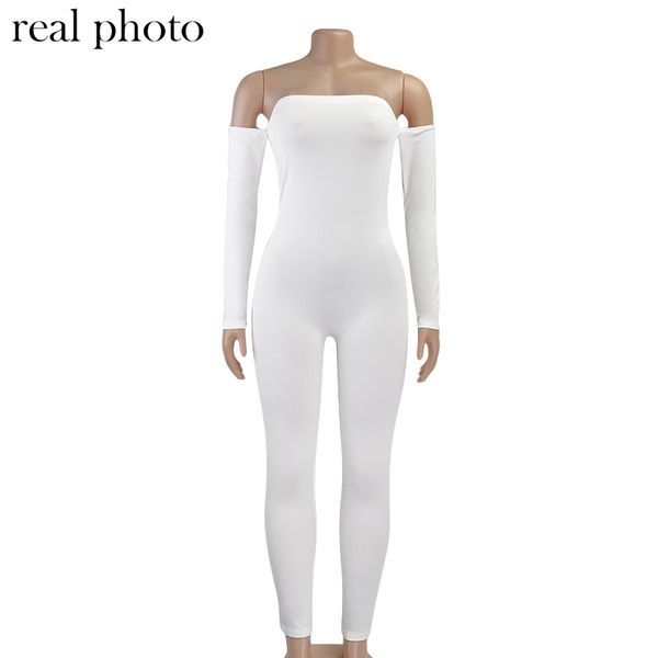 

2011simenual off shoulder bodycon rompers womens jumpsuit long sleeve sporty workout acitve wear fashion one piece jumpsuits autumn, Black;white