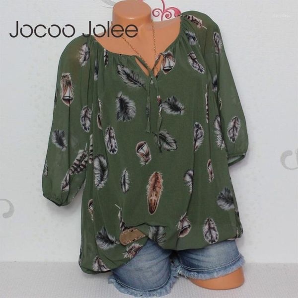 

fashion 5xl plus large size women's blouses summer leisure blouse white loose feather print v neck half sleeve shirts