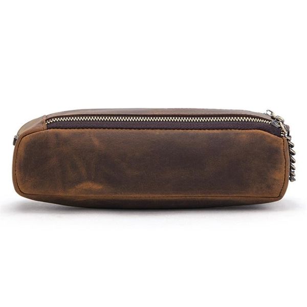 

vintage leather pen pencil bag case stationery organizer for student bags