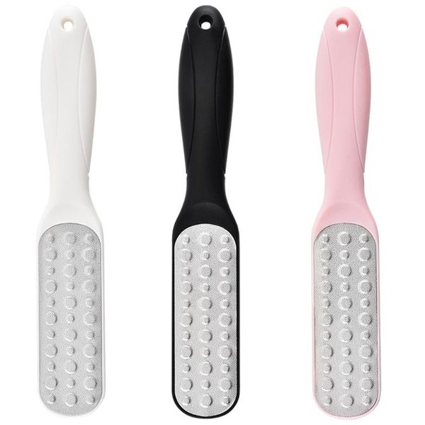 

double side stainless steel foot rasp file hard dead skin callus remover cleaner pedicure feet files heel grater bath accessory set