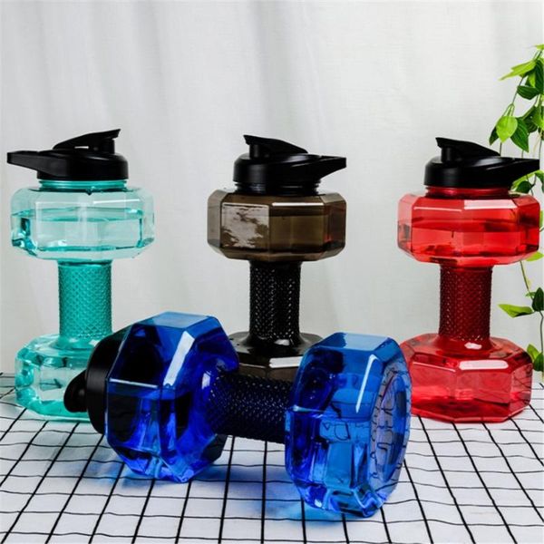 

hand grips dumbbells water bottle cold bpa portable creative year gift gym sports shaker fitness eco friendly jug
