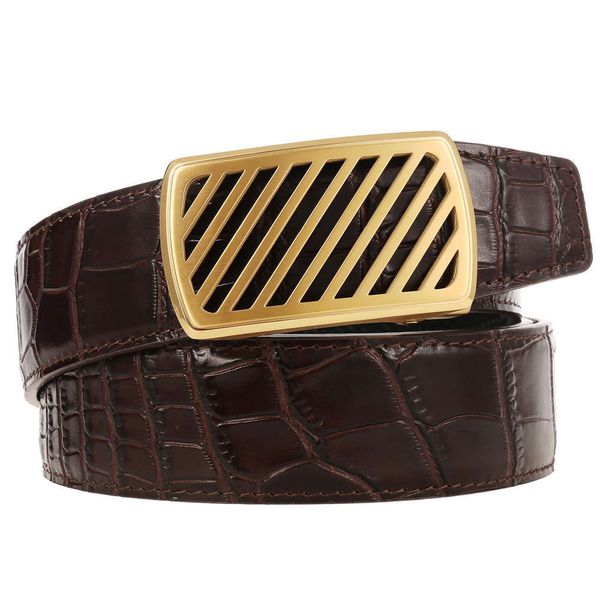 

ly36-61462-8 luxury steel buckle men's busins belt wholale spot, Black;brown