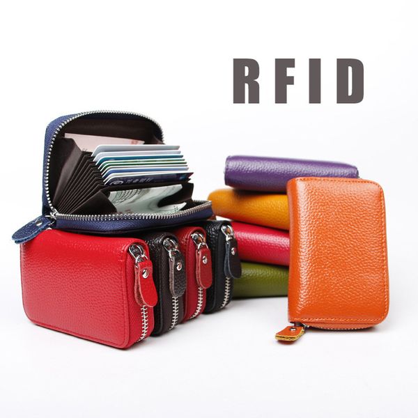 

card multi-card bank new case credit holder rfid leather organ kggti