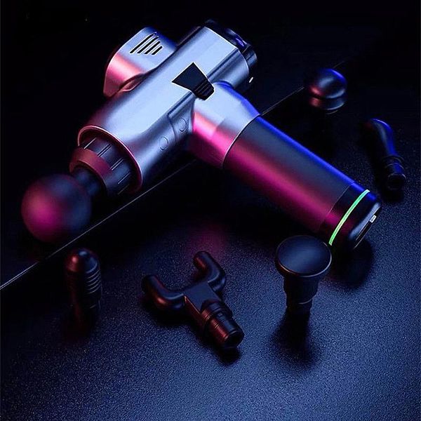 

rechargeable massage gun adjustable high-frequency vibration to relax muscles and low-decibel portable body massager