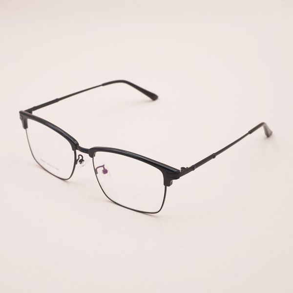 

fashion sunglasses frames tr metal half frame eyebrow retro square commercial men's optical, Black