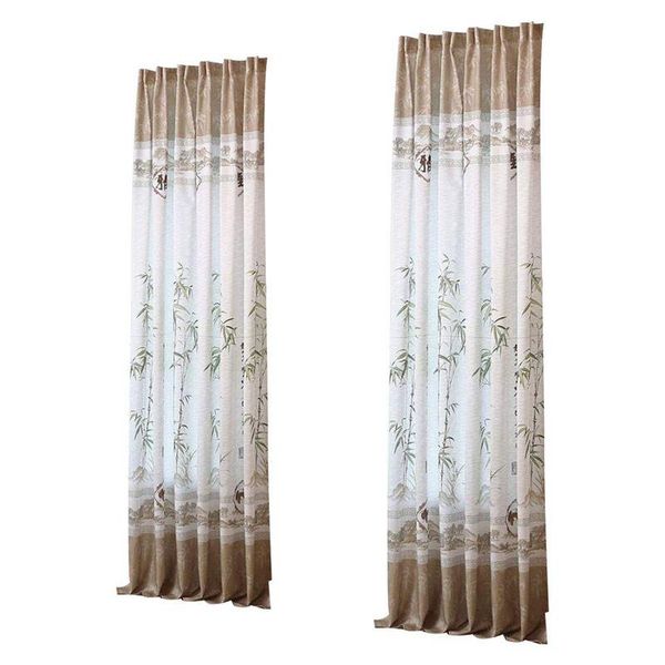 

curtain & drapes curtains living room modern design half blackout impression bedroom blinds 200x100cm (bamboo)