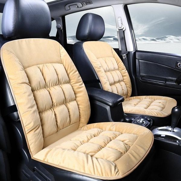

car seat covers 2pcs cover front plush cloth cushion non slide winter auto protector mat pad keep warm universal fit truck suv van