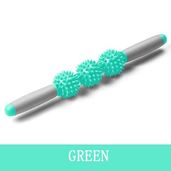 

accessories 3 balls yoga massage roller stick trigger point anti cellulite body massager slimming muscle relax relieve stress