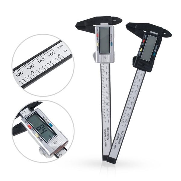 

eyebrow tools & stencils digital vernier caliper 0-150mm 6-inch lcd electronic carbon fiber altimeter micrometer measuring tool
