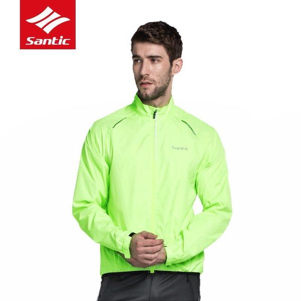 

racing jackets santic men cycling jacket quick dry long sleeve bicycle jersey breathable mtb road bike windcoat running sunscreen top, Black;red