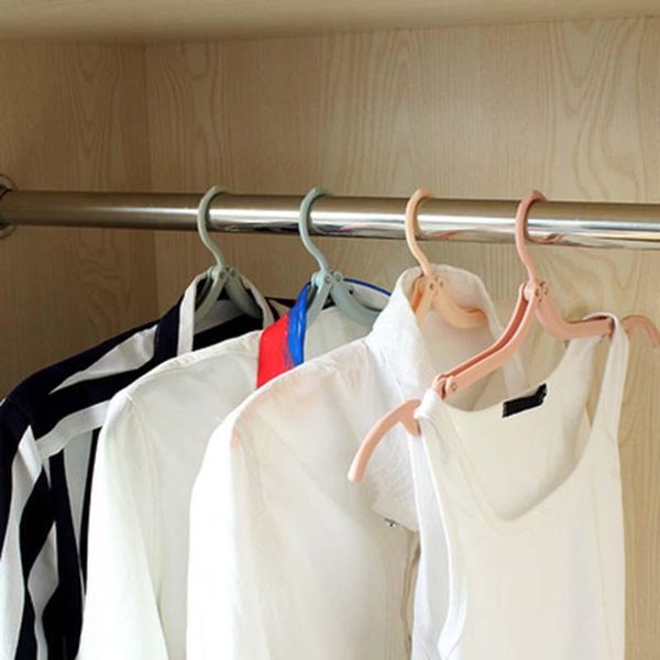 

hangers & racks 1pc pp folding clothes pegs travel hanger magic portable outdoor slip-resistant clothing 7*13cm