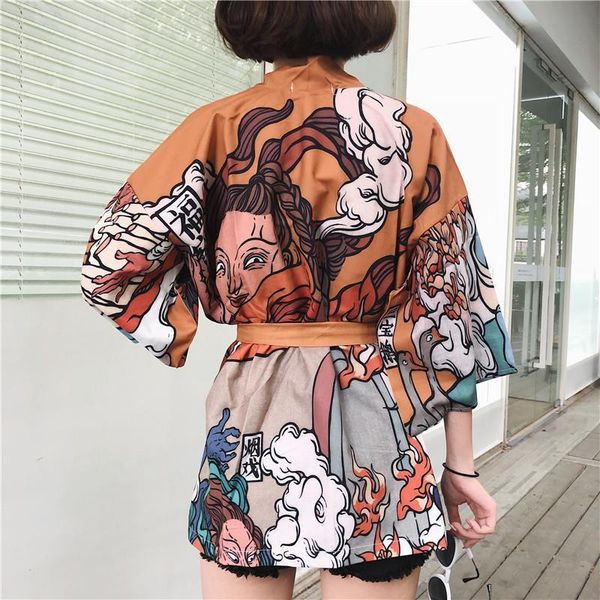 

japanese clothes summer fashion womens t shirt large size loose print streetwear ulzzang thin section harajuku fun, White