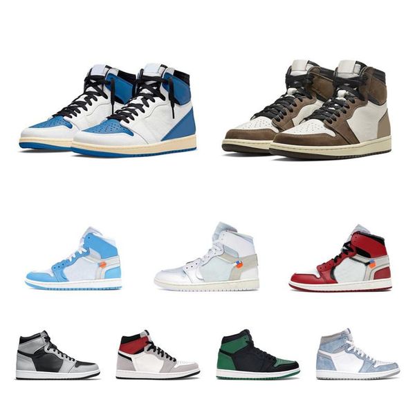 

jumpman basketball shoes mens women 1 1s university blue pollen pine green obsidian electro orange mocha hyper royal unc ts snake white j ba, Black