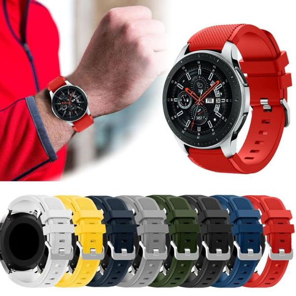 

watch bands 3pc silicone sport quick release replacement strap for samsung galaxy 46mm belt watchband, Black;brown