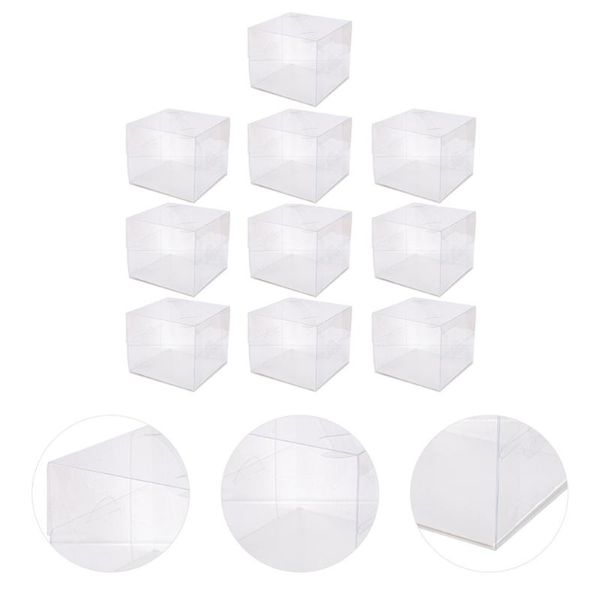 

10pcs clear packing box wedding gift christmas cake holder chocolate case wrap