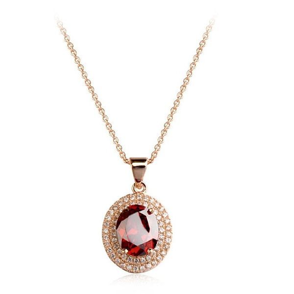 

fashion luxury micro inlaid zircon pendant ol women's necklace for women, Silver