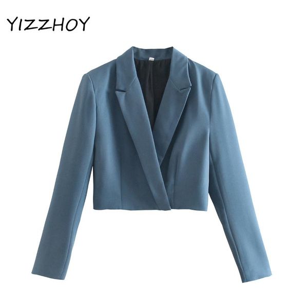 

women's suits & blazers yizzhoy spring autumn office lady small suit coat long sleeve notched fashion solid single breasted slim blazer, White;black