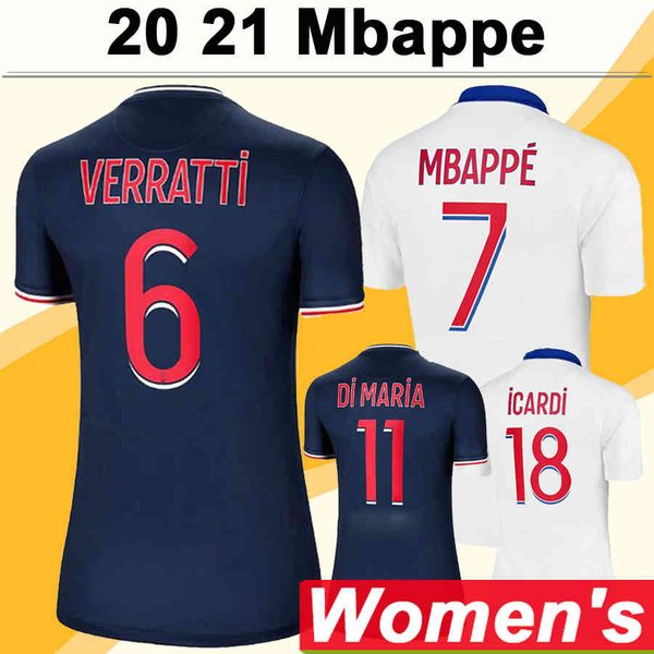 

21 20 di maria mbappe icardi women soccer jerseys new draxler new home away football shirt kimpembe verratti lady maillots de foot, Black