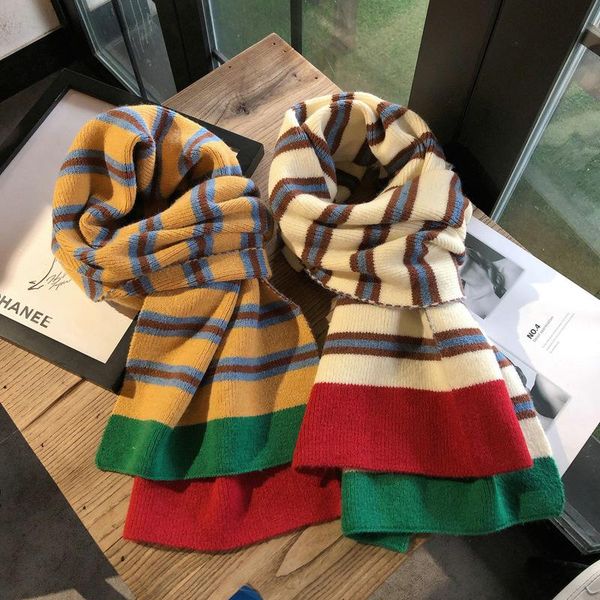 

scarves 2021 cotton lady big shawl imitation cashmere scarf autumn and winter thickening stripe printing, Blue;gray