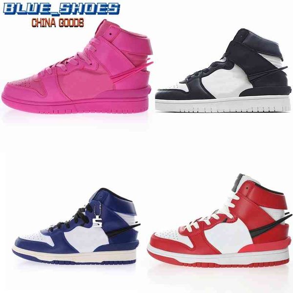 

2021 men women ambush high basketball shoes deep royal black cosmic fuchsia chicago casual sneaker motorcycle shoe