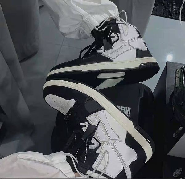 

2021 imiri shoes skelet bones casual shoe 21fw skel low high- men women us11 basketball running black white leather lace up trainer size eur