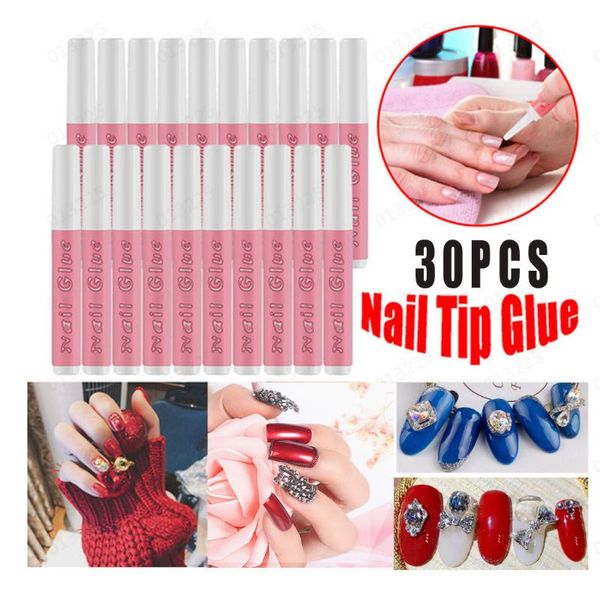 

nail gel 30pcs tip glue beauty quick drying false adhesive acrylic make up easy to wear, Red;pink
