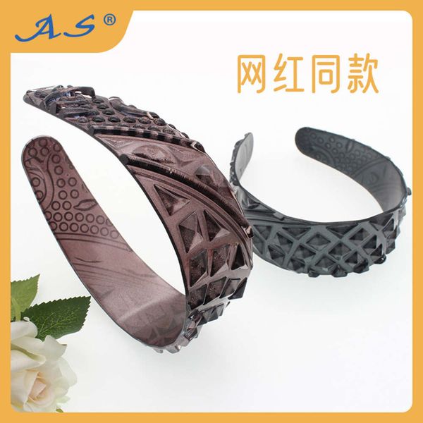 

net red large wide edge hoop strong -skid bangs band,, Black;brown