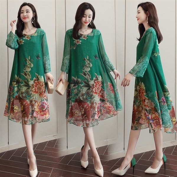 

g4gg 2020 summerprint chinese national plus size es style skirt popular mother size women's 2020 summerprint chinese dressnational dres