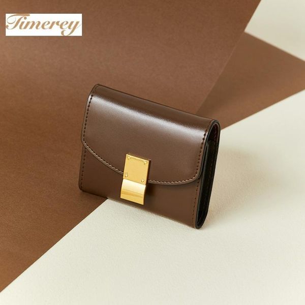 

card holders timerey cards id with 11 card-slots the second layer cow leather men and women wallet, Brown;gray