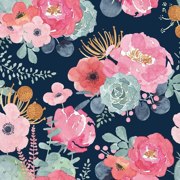 

1m/3m/6m peel and stick wallpaper self adhesive modern floral living room home walls sticker wallpapers roll decor