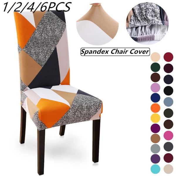 

chair covers 1/2/4/6pcs solid color cover spandex stretch elastic slipcovers for kitchen dining room wedding banquet