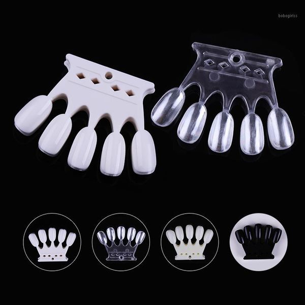 

pcs/set fake nail tips display oval shaped color card practice full cover for gel polish false art tools1, Red;gold
