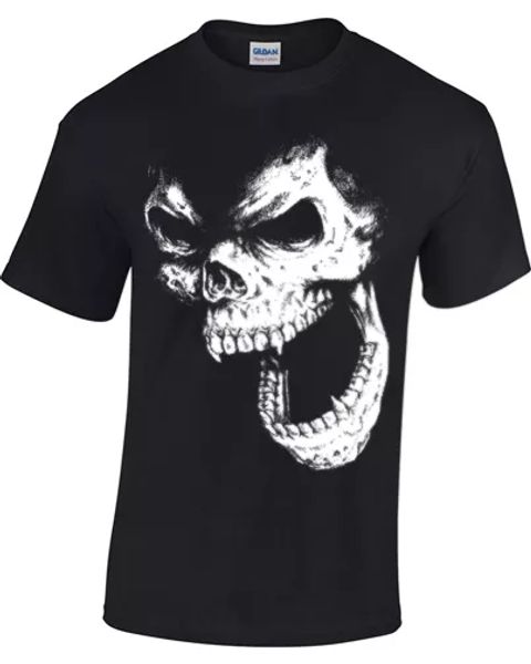 

totenkopf t-shirt herren damen, White;black