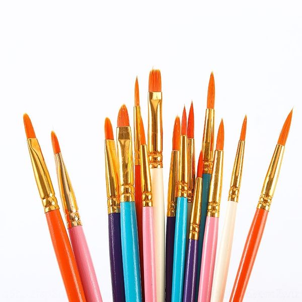 

KiR9 3 sets wood oil pens painting children's fine arts painting brushes 3 wood oil paintbrush sets, Black;red