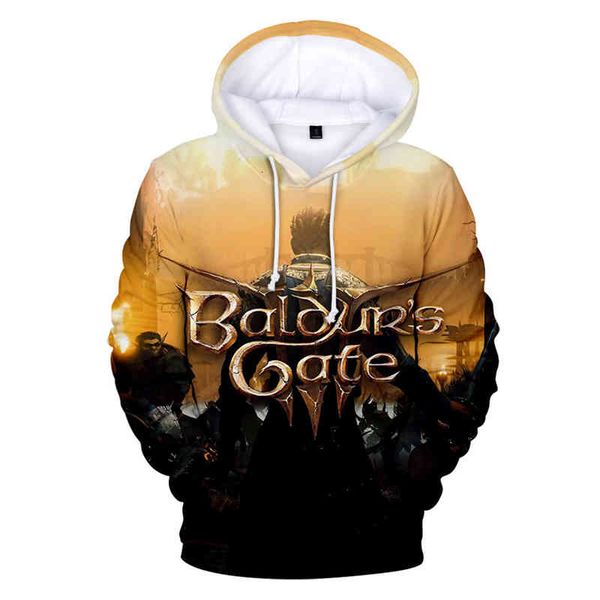 

women's hoodies & sweatshirts gate set print 3d sweater boys/girls harajuku sweatpants children with hood baldur iii clothes pull b7is, Black