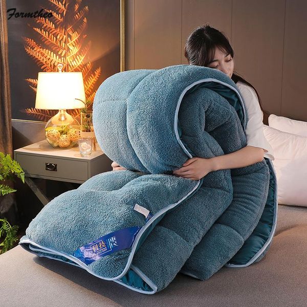 

comforters & sets formtheo fleece fabric quilt winter warm comforter 200*230 blanket bedspread 220*240