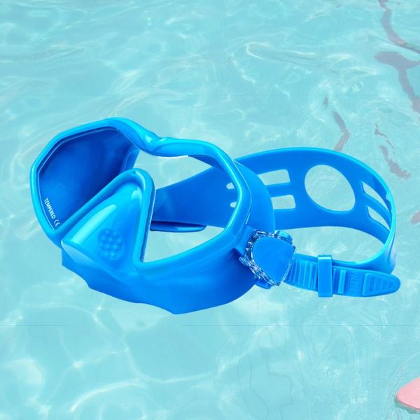 

diving masks full silicone anti-fog spring swimming glasses use glasses(blue)