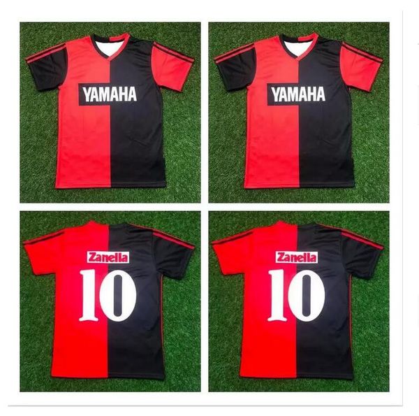 

#10 maradona 1993 newells old boys retro soccer jersey vintage football shirt mens commemorate camiseta de futbol classic maillot de foot, Black;yellow