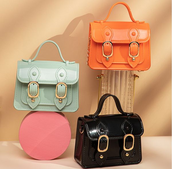 

new women mini handbags jelly tote candy color crossbody bags for women messenger bags girls summer bag bolsa feminina, Red;black