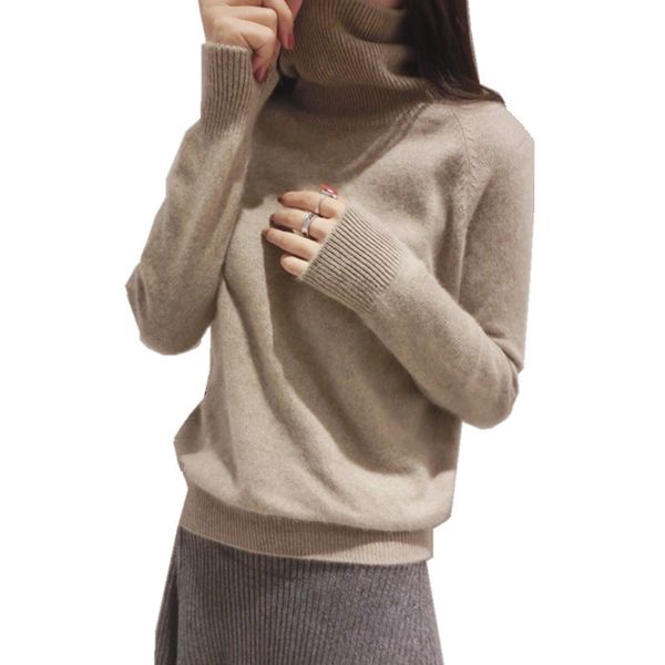 

sweaters 2021 winter turtleneck cashmere female long sleeve solid knitted sweater warm pullover women, White;black